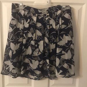Old navy bird print pleated skirt